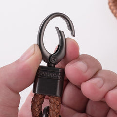 Kuber Industries Keychain/Keyring/Key Tag|Car Key Clip, Key Holder, Key Organizer|Pack of 6| (Brown)