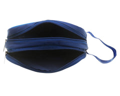 Kuber Industries Canvas Toiletry Organizer|Waterproof & Portable Travel Shaving Dopp Kit with 2 Main ComparMants and Front Zipper, Pack of 2 (Navy Blue)