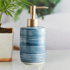 Heart Home Liquid Soap Dispenser | Handwash Soap Dispenser | Soap Dispenser for Wash Basin | Shampoo Dispenser Bottle | Bathroom Dispenser Bottle | 350 ML | Blue