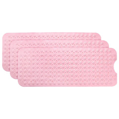 Kuber Industries Bath Mat | PVC Bathroom Mat | Shower Bath Mat | Floor Tub Mat | Bathroom Mud Mat | Anti-Skid Shower Bathroom Mat | M-YSD-40C |Pack of 3| Pink