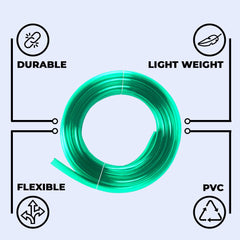 Kuber Industries Multiutility PVC Water Pipe|Multi-Utility Water Pipe for Garden, Car Cleaning & Pet Washing|| 5 Meter|Green |
