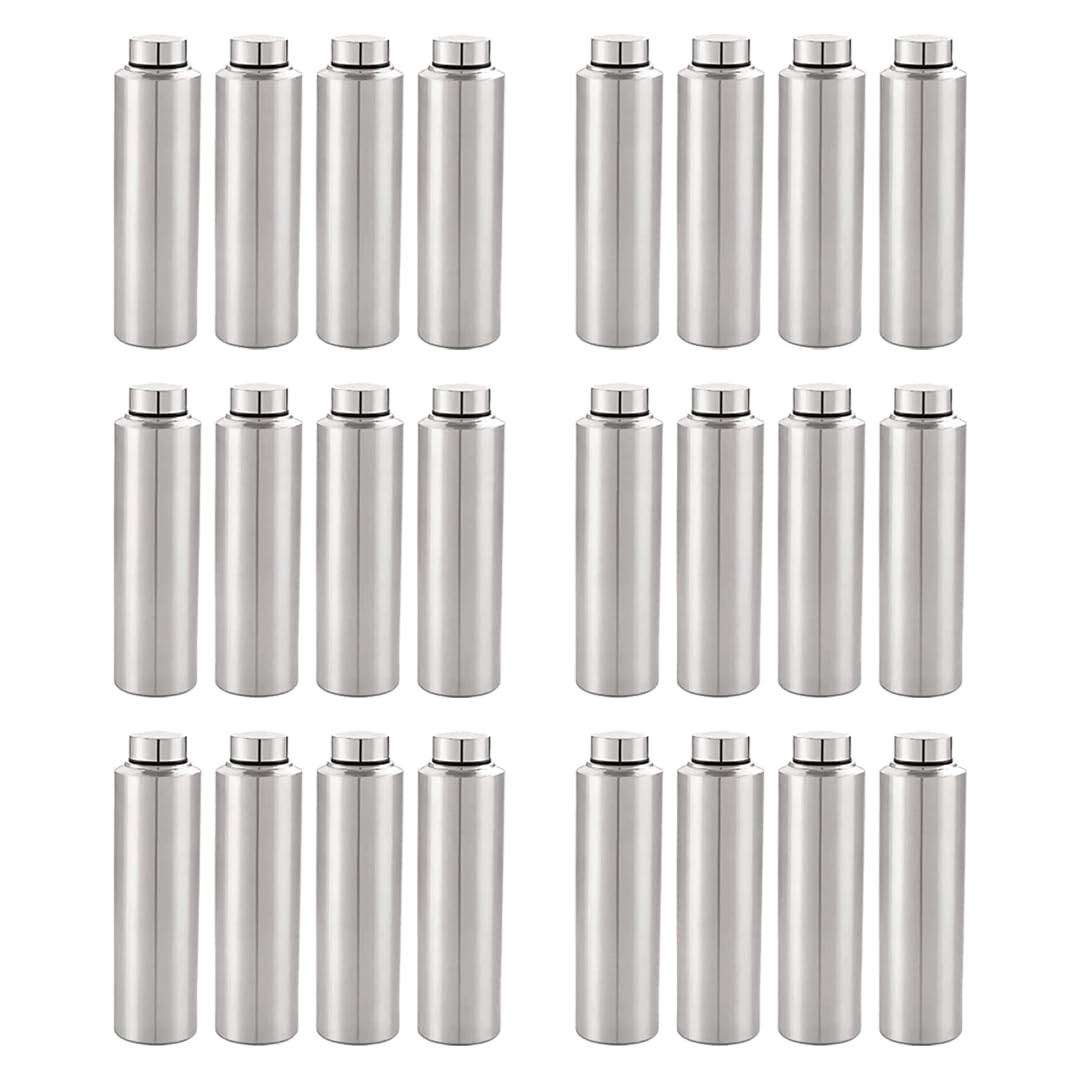 Kuber Industries Stainless Steel Water Bottle, Set of 4, 1000 ml Each (Pack of 6)