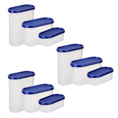 Kuber Industries Container for Kitchen Storage Set| Airtight Container, Multipurpose | Plastic Container Set of 3 | for Dry & Wet Food | 500 ml,1200 ml,2000 ml (Small-Medium-Large) (Pack of 3)