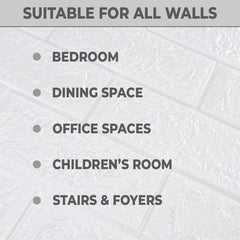 Kuber Industries Foam Brick Pattern 3D Wallpaper for Walls|Easy to Peel, Stick & Remove DIY Wallpaper|Suitable on All Walls|Pack of 2 Sheets, 70 cm X 77 cm