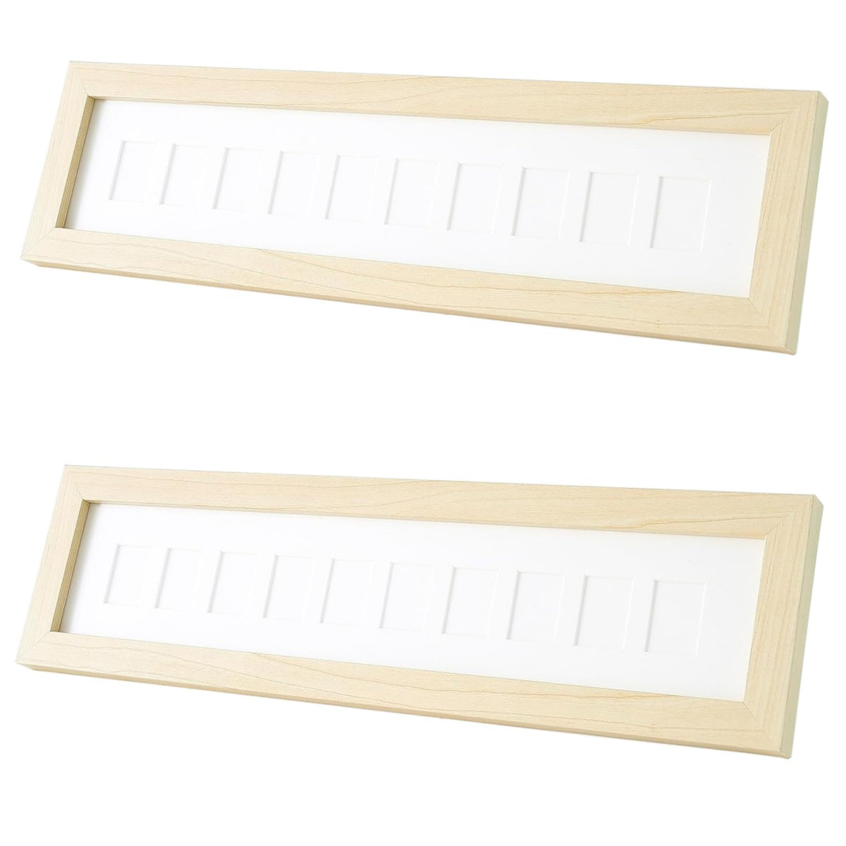 Kuber Industries Photo Frame For Home Décor|Use Horizontal & Vertical|Crystal Clear Glass|Perfect For Home, Office And Shop "43x11.5CM"-Pack of 2 (Cream)