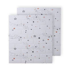 Kuber Industries Foam Brick Pattern 3D Wallpaper for Walls|Soft PE Foam| Easy to Peel, Stick & Remove DIY Wallpaper|Suitable on All Walls|Pack of 2 Sheets, 70 cm X 70 cm