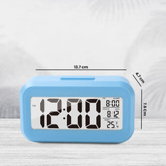 Kuber Industries ABS Battery Oprated Loud Digital Alarm Clock|Desk, Table Clock|Alarm Clock for Heavy Sleepers-Pack of 3 (Blue)