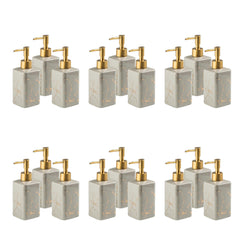 Kuber Industries Liquid Soap Dispenser | Handwash Soap Dispenser | Soap Dispenser for Wash Basin | Shampoo Dispenser Bottle | Bathroom Dispenser Bottle | 18 Piece | Pack of 6 | ZX032GY | 320 ml | Gray