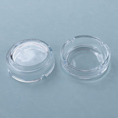 Kuber Industries Decorative Ash tray Stylish|Round Shape Pack of 6 (Transparent)