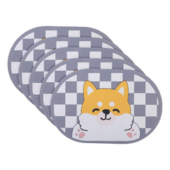 Kuber Industries Bath Mat | PVC Bathroom Mat | Shower Bath Mat | Floor Tub Mat | Diatom Mud Oval Mat | Anti-Skid Shower Bathroom Mat | CF-220819 |Pack of 5| Multi