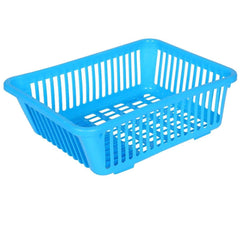 Kuber Industries 3 in 1 Large Durable Plastic Kitchen Sink Dish Rack Drainer Drying Rack Washing Basket with Tray for Kitchen, Dish Rack Organizers, Utensils Tools Cutlery (Blue)-KUBMARTK10733