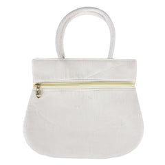 Heart Home Hand Bag|Traditional Hand Bag|Silk Wallet Hand Bag|Woman Tote Hand Bag|Ladies Purse Handbag|Gifts Hand Bag|Curved Shape Embroidery Hand Bag|Cream