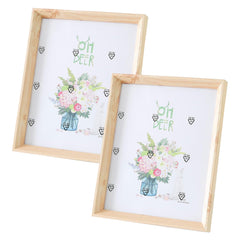 Kuber Industries Photo Frame For Home D?cor|Use Horizontal & Vertical|Crystal Clear Glass|Perfect For Home, Office And Shop "21.8x26.9CM"-Pack of 2 (Natural)