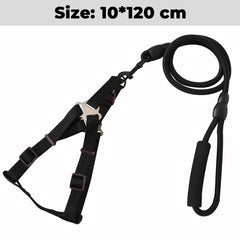 Kuber Industries Dog Harness For Medium Dogs & Leash Set|Premium Metal Hook|PDMGL-005-3|Comfortable Grip|Hand Spliced Belt For Added Strength |PDMGL-005-3|Soft Padding|Stylish Design|Black (Pack Of 5)