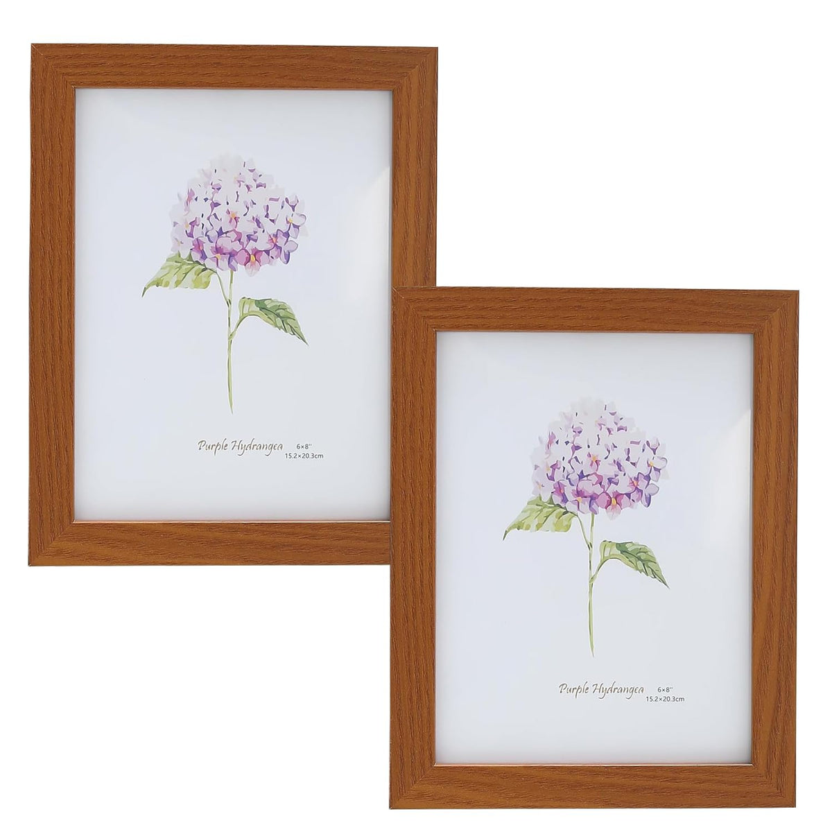 Kuber Industries Photo Frame For Home Décor|Use Horizontal & Vertical|Crystal Clear Glass|Perfect For Home, Office And Shop "16.7x21.8CM"-Pack of 2 (Brown)