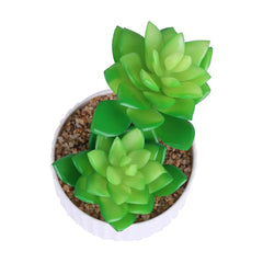 Kuber Industries Artificial Plants for Home D?cor|Natural Looking Indoor Fake Plants with Pot|Artificial Flowers for Decoration-Pack of 6 (Green)
