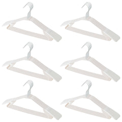Kuber IndustriesPP Cloth Hanger Set of 30 With Zinc Plated Steel Hook (White)