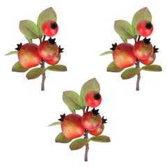 Kuber Industries Artificial Flowers for Home D?cor|Natural Looking Indoor Fake Flowers for Vase|Artificial Flowers for Decoration|without Basket-Pack of 3 (Peach)