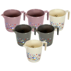 Heart Home Disney Team Bathroom Mug | Plastic Bath Mug for Bathroom | Mug for Bathroom | Mug for Toilet | Washroom Jug | 111 Bath Mug | 1 LTR | Pack of 6 | Multi