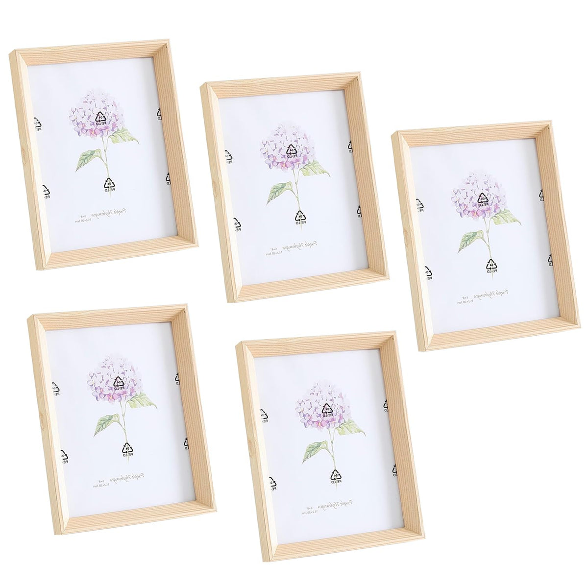 Kuber Industries Photo Frame For Home Décor|Use Horizontal & Vertical|Crystal Clear Glass|Perfect For Home, Office And Shop "16.7x21.8CM"-Pack of 5(Natural)