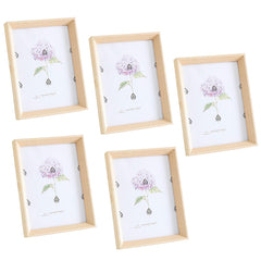 Kuber Industries Photo Frame For Home Décor|Use Horizontal & Vertical|Crystal Clear Glass|Perfect For Home, Office And Shop "16.7x21.8CM"-Pack of 5(Natural)