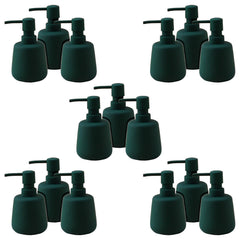 Kuber Industries Liquid Soap Dispenser | Handwash Soap Dispenser | Soap Dispenser for Wash Basin| Bathroom Dispenser Bottle | 15 Piece | Pack of 5 | 260 ml | JY00159GN | Green