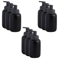 Kuber Industries Liquid Soap Dispenser | Handwash Soap Dispenser | Soap Dispenser for Wash Basin | Shampoo Dispenser Bottle | Bathroom Dispenser Bottle | 9 Piece | Pack of 3 | 400 ml | JY00012 | Black