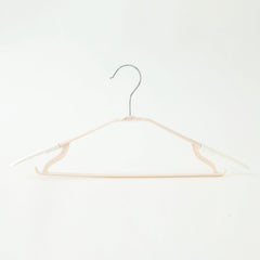 Heart Home PP Cloth Hanger Set of 5 With Zinc Plated Steel Hook (White)