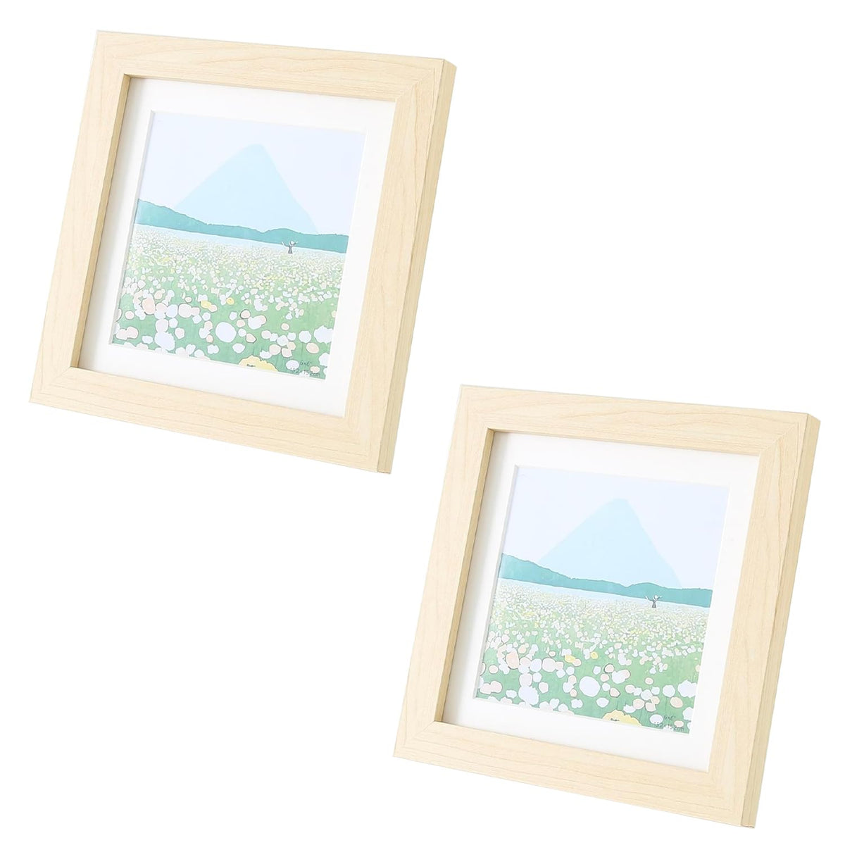 Kuber Industries Photo Frame For Home Décor|Use Horizontal & Vertical|Crystal Clear Glass|Perfect For Home, Office And Shop "18.2x18.2CM"-Pack of 2 (Natural)