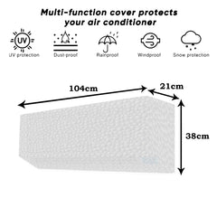 Kuber Industries AC Cover | PVC Stone Design AC Cover | AC Cover for Indoor | Dustproof AC Cover | Waterproof AC Cover | 1.5 Ton Ac Cover | White