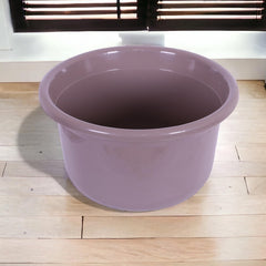 Heart Home Bath Tub | Versatile Utility Gaint Tub | Plastic Bath Tub for Baby | Baby Bathing Tub | Clothes Washing Tub For Bathroom | Feeding Pan Tub | TUB-25 LTR | Brown