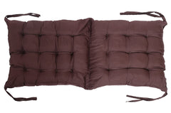 Heart Home Microfiber Non Slip Rocking Chair Back and Seat Cushion with Ties (Brown) 18 * 36 inch