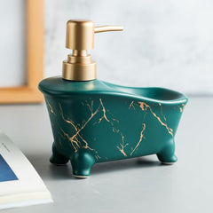 Urbane Home Liquid Soap Dispenser | Handwash Soap Dispenser | Soap Dispenser for Wash Basin | Shampoo Dispenser Bottle | Bathroom Dispenser Bottle | 350 ML | Green