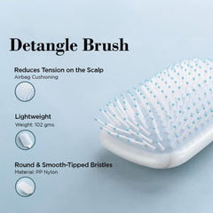 Kuber Industries Hair Brush | Flexible Bristles Brush | Hair Brush with Paddle | Straightens & Detangles Hair Brush | Suitable For All Hair Types | Hair Brush Styling Hair | Set of 2 | Pink & Black