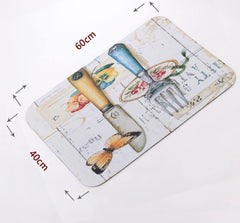 Kuber Industries PVC Kitchen Floor Mat|Anti-Skid Backing|Mats for Kitchen Floor |Easily Washable|Idol for Home, Kitchen Entrance| CF-220811 |Pack of 2| Multi