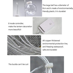 Kuber Industries Diwali Lights | Diwali String Light for Décor | Lights for Christmas | Lights for Navratri | Lights for Party | Lights for Indoor & Outdoor | Bulb Curtain Light 66 | Warm White