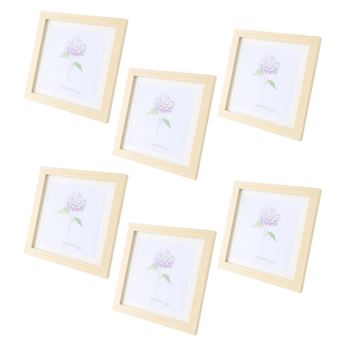 Kuber Industries Photo Frame For Home D?cor|Use Horizontal & Vertical|Crystal Clear Glass|Perfect For Home, Office And Shop "23.3x23.3CM"-Pack of 6 (Natural)