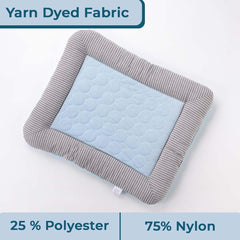 Kuber Industries Rectangular Dog & Cat Bed|Yarn Dyed Oxford Cloth|Nylon and Polyester with Cotton Filling|Self-Cooling Bed for Dog & Cat|Small Light-Weight & Durable Dog Bed|ZQCJ005B-M|Pack Of 5|Blue