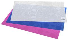 Kuber Industries Circle Design 3 Pieces PVC Refrigerator/Fridge Multipurpose Drawer Mat Set(Blue, Pink and White)-CTKTC32332