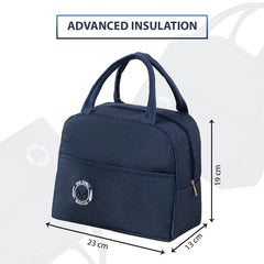 Kuber Industries Pack of 6 Lunch Bag | Lunch Bag for Office | Lunch Bag for College | Reusable Lunch Bag | Lunch Bag for Adults | Tiffin Lunch Bag with Handle | Plain | LYN12-GRY | Grey