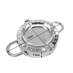 Kuber Industries Pack of 5 Stainless Steel Dumpling Maker | Dumpling Wrapper Mold for Kitchen | Momos Maker | Gujiya Maker | Manual Dumpling Maker | GS-K0028S | Silver