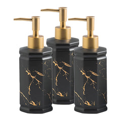 Kuber Industries Liquid Soap Dispenser | Handwash Soap Dispenser | Soap Dispenser for Wash Basin | Shampoo Dispenser Bottle | Bathroom Dispenser Bottle | 12 Piece | Pack of 4 | 350 ml | Black