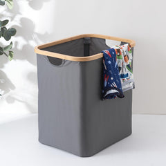 Kuber Industries Laundry Basket For Clothes|Foldable Laundry Hamper|Basket For Toys, Dirty clothes, Storage "45 LTR" (Grey)