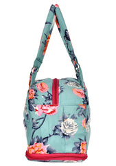 Kuber Industries Flower Printed Everday Use Women Bag For Travel: Shopping: School: Work (Green)-45KM014
