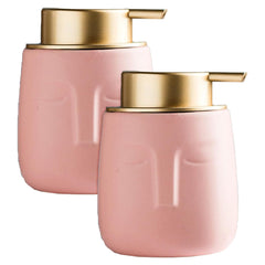 Kuber Industries Liquid Soap Dispenser | Handwash Soap Dispenser | Soap Dispenser for Wash Basin | Shampoo Dispenser Bottle | Bathroom Dispenser Bottle | Pack of 5 | ZX014PK | 350 ml | Pink