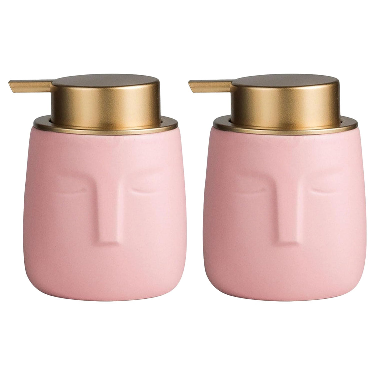 Kuber Industries Liquid Soap Dispenser | Handwash Soap Dispenser | Soap Dispenser for Wash Basin | Shampoo Dispenser Bottle | Bathroom Dispenser Bottle | Pack of 2 | ZX014PK | 350 ml | Pink