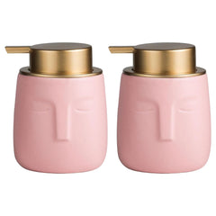 Kuber Industries Liquid Soap Dispenser | Handwash Soap Dispenser | Soap Dispenser for Wash Basin | Shampoo Dispenser Bottle | Bathroom Dispenser Bottle | Pack of 2 | ZX014PK | 350 ml | Pink
