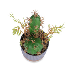 Kuber Industries Artificial Plants for Home Décor|Natural Looking Indoor Fake Plants with Pot|Artificial Flowers for Decoration-Pack of 6 (Green)