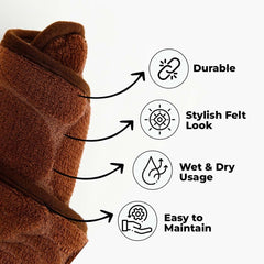 Kuber Industries Stylish DoorMat With Leopard Print Design|Super Absorbent & Comfortable|Anti Skid Bathroom Mat|Multi-Utility Mat for Living Room,Bedroom & Other Spaces|SZ-01|40x60cm,Brown (Pack Of 5)