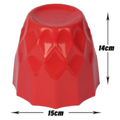 Heart Home Flower Pot | Flower Planter Pots for Indoor | Flower Pots for Outdoor | Pot for Garden & Balcony Flowering | Flower Plants Pot | Barfi Flower Pot | 6 Inch | Pack of 5 | Multi